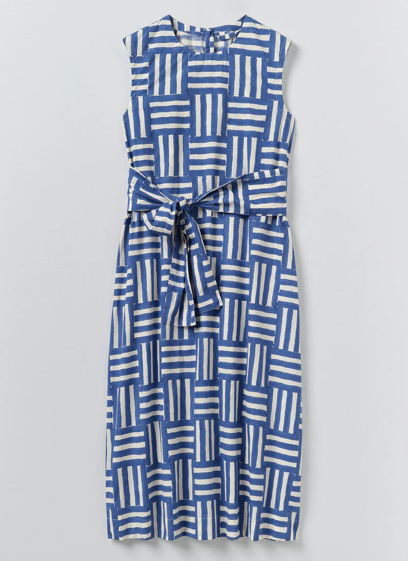 Block Print Patchwork Stripe Dress  Pennyroyal Design