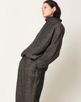 Woven Wool Linen Herringbone Jacket