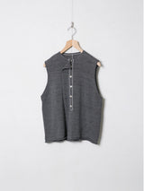 Knit Hemp-Cotton-Linen Gilet Vest