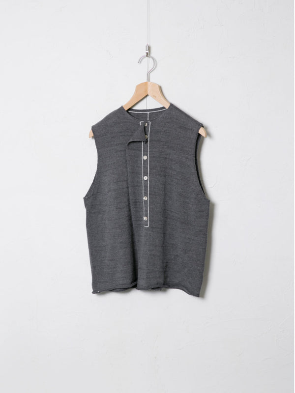 Knit Hemp-Cotton-Linen Gilet Vest