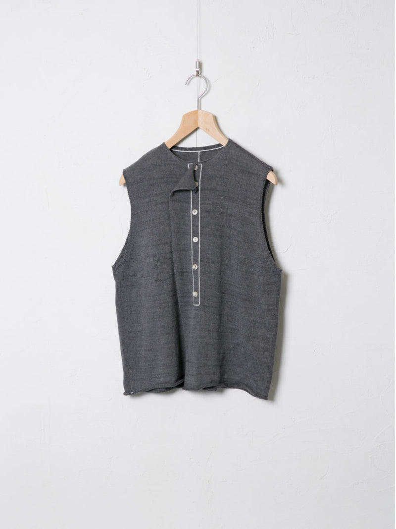 Knit Hemp-Cotton-Linen Gilet Vest