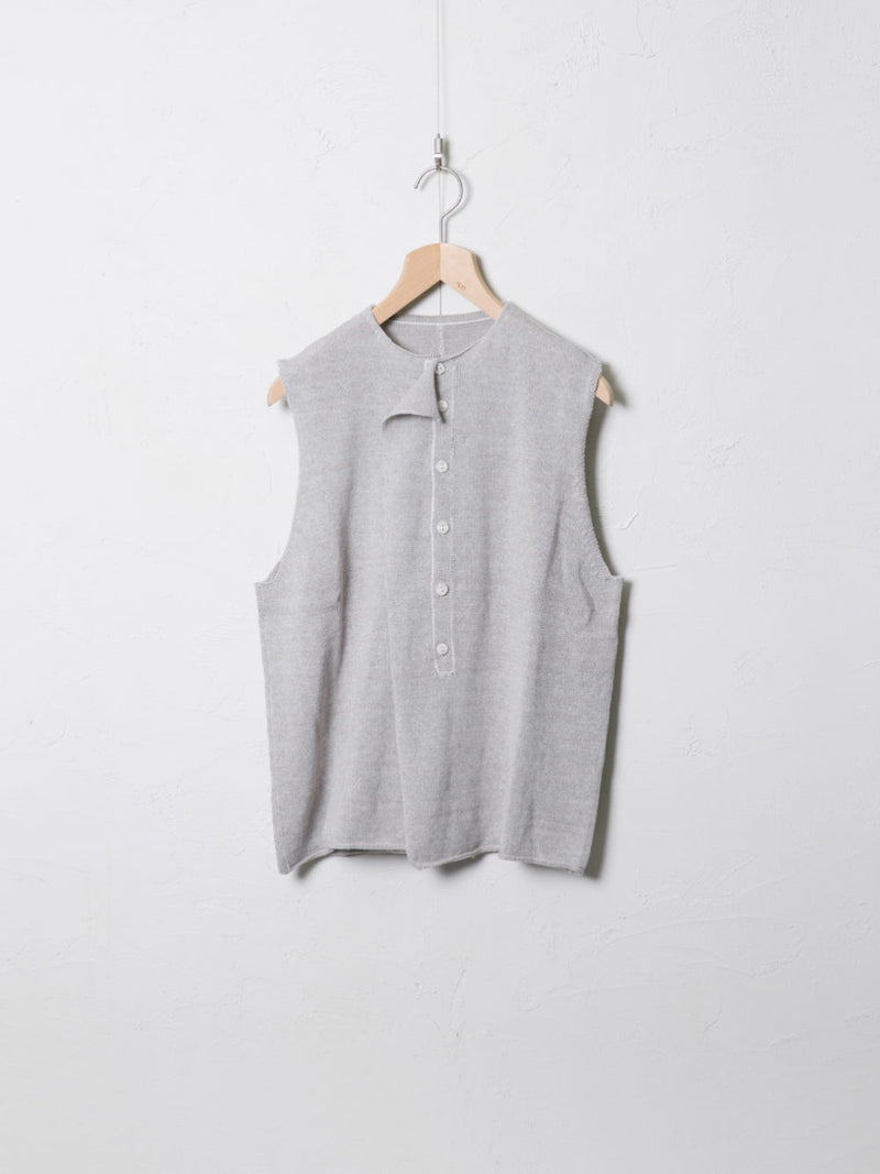 Knit Hemp-Cotton-Linen Gilet Vest