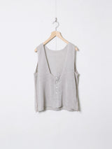 Knit Linen-Cotton 2-Way Vest