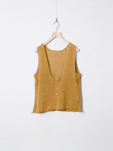 Knit Linen-Cotton 2-Way Vest