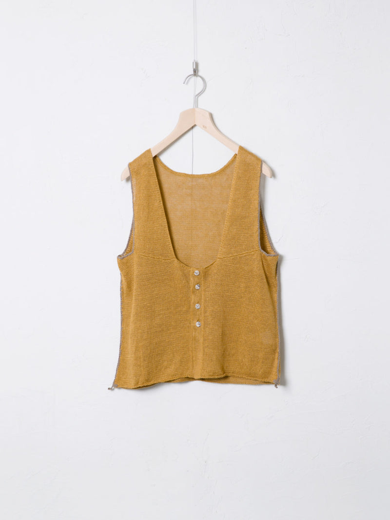 Knit Linen-Cotton 2-Way Vest