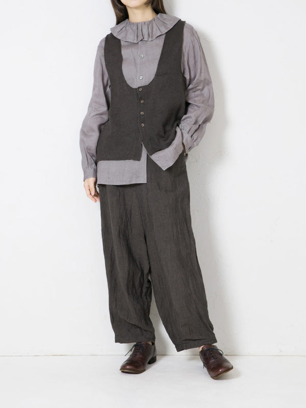 Knit Linen-Cotton 2-Way Vest