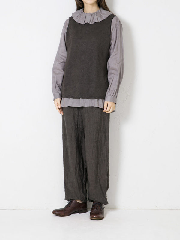 Knit Linen-Cotton 2-Way Vest
