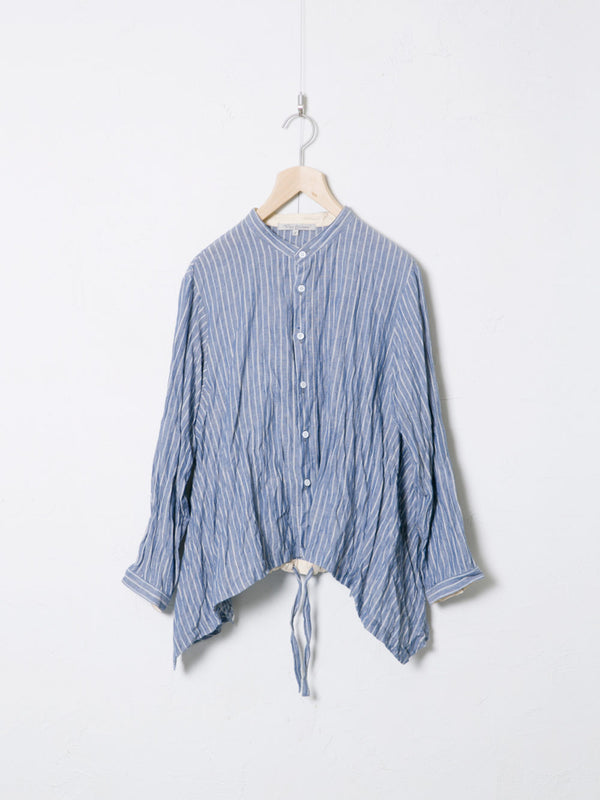 Vintage Stripe Woven Linen-Cotton Shirt 01