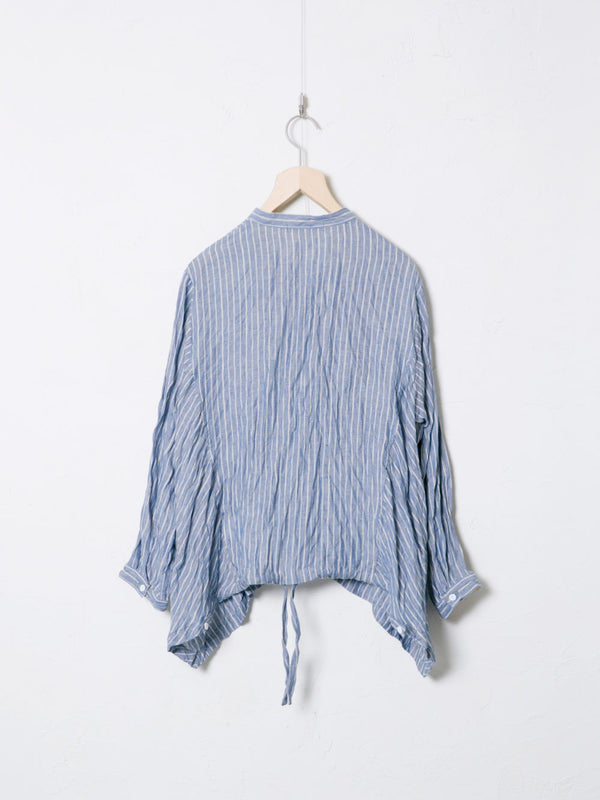Vintage Stripe Woven Linen-Cotton Shirt 01