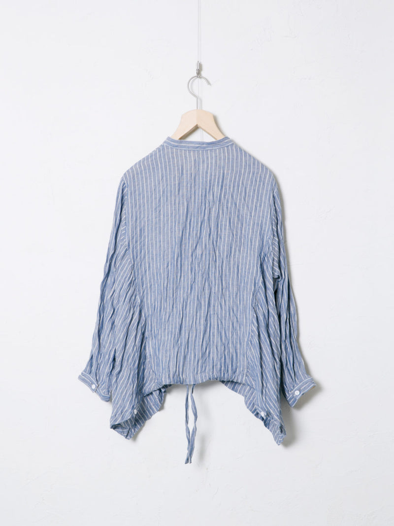 Vintage Stripe Woven Linen-Cotton Shirt 01