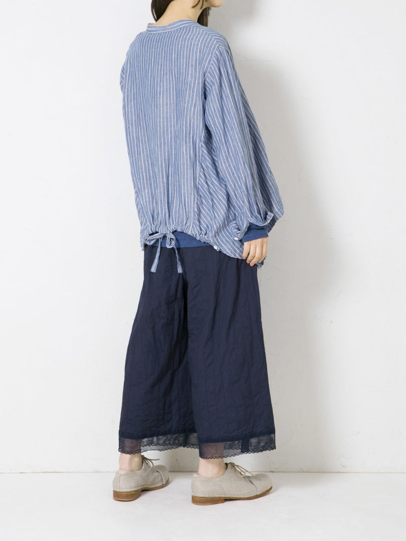 Vintage Stripe Woven Linen-Cotton Shirt 01