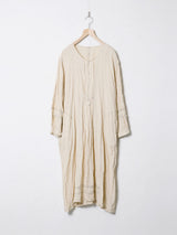 Woven Linen Dress with Lace