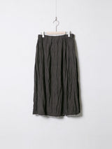 Woven Linen-Bamboo Chambray Gathered Skirt