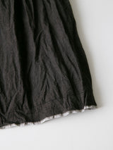 Woven Linen-Bamboo Chambray Gathered Skirt