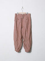 Woven Cotton-Linen Ratine Cuffed Pants