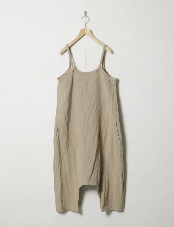 Woven Linen Blend Overalls