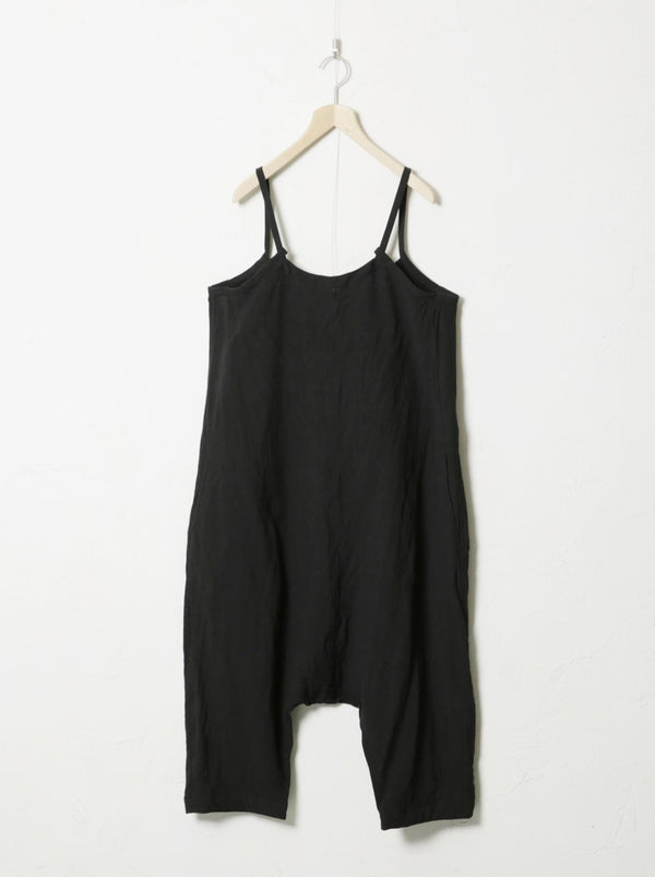 Woven Linen Blend Overalls