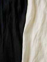 Dobby Check Sheer Gathered Blouse