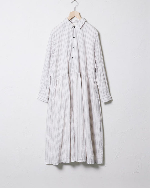Asymmetrical Woven Cotton Stripe Dress