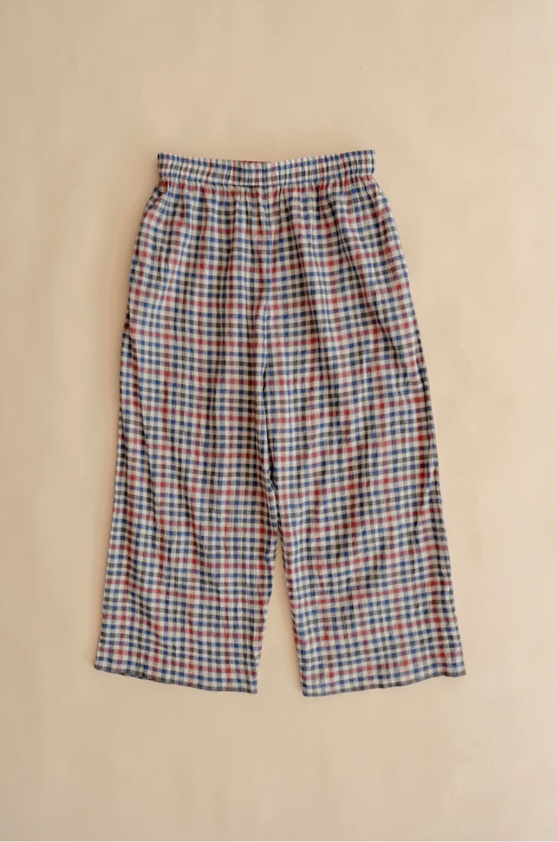 Pajama Set: Everyday Check Button Up & Jamie Check Crop Pant