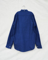 Indigo Dyed Band Collared Shirt