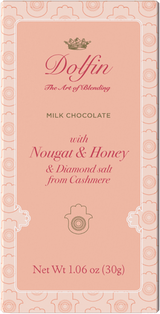 Teeny tiny Milk Chocolate Bars with Nougat, Honey & Sea Salt