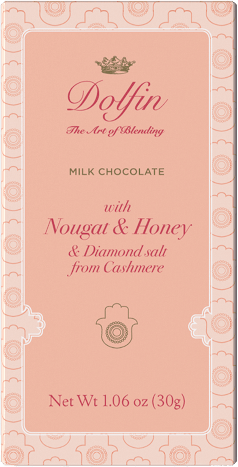 Teeny tiny Milk Chocolate Bars with Nougat, Honey & Sea Salt