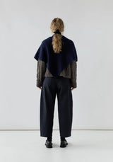 The Felted Shawl Scarf, Navy