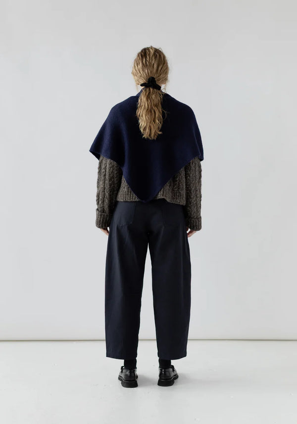 The Felted Shawl Scarf, Navy