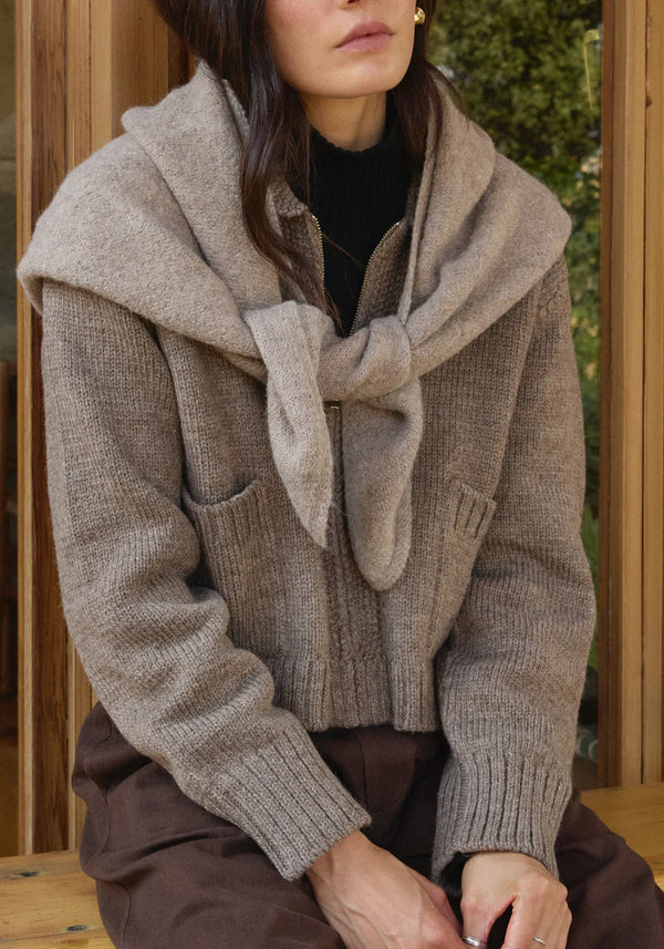 The Felted Shawl Scarf, Oatmeal