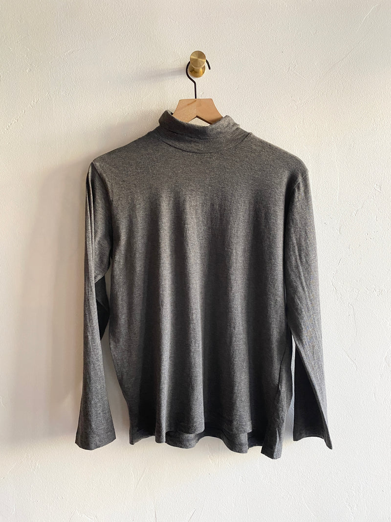 Cotton Yak Mock Neck Long Sleeve