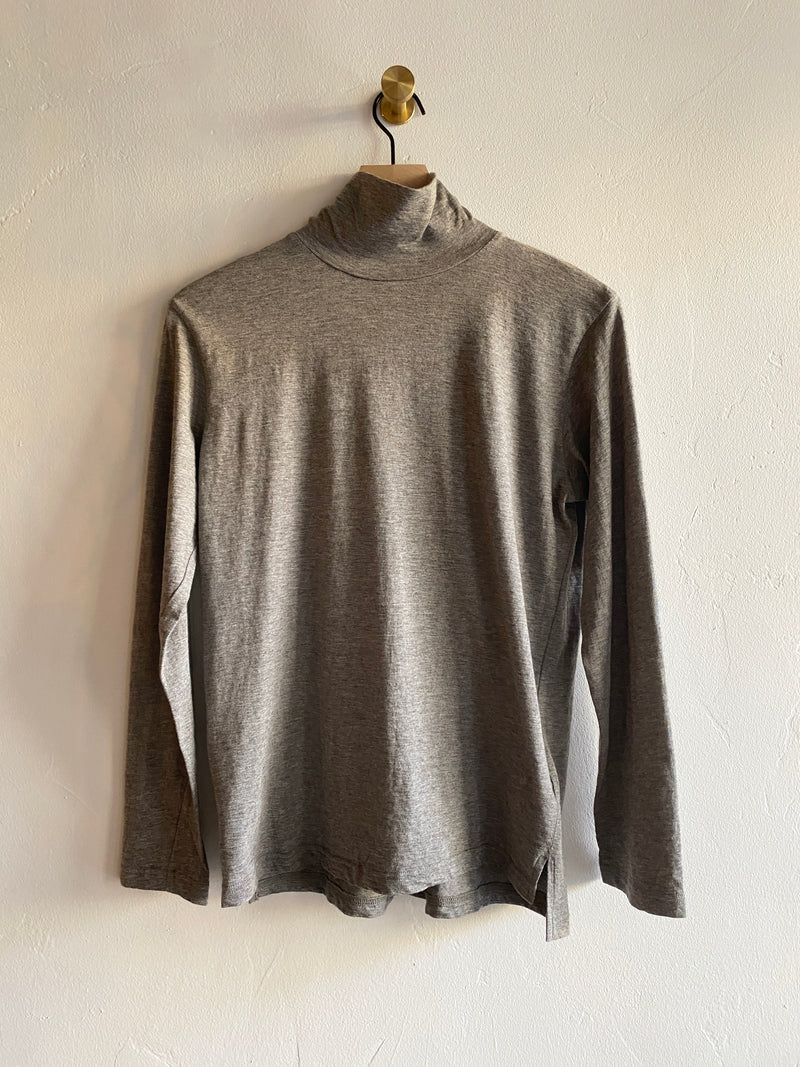 Cotton Yak Mock Neck Long Sleeve
