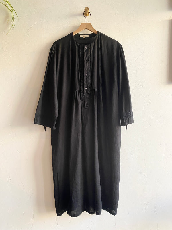 Long Sleeve Dress with Lace, Black