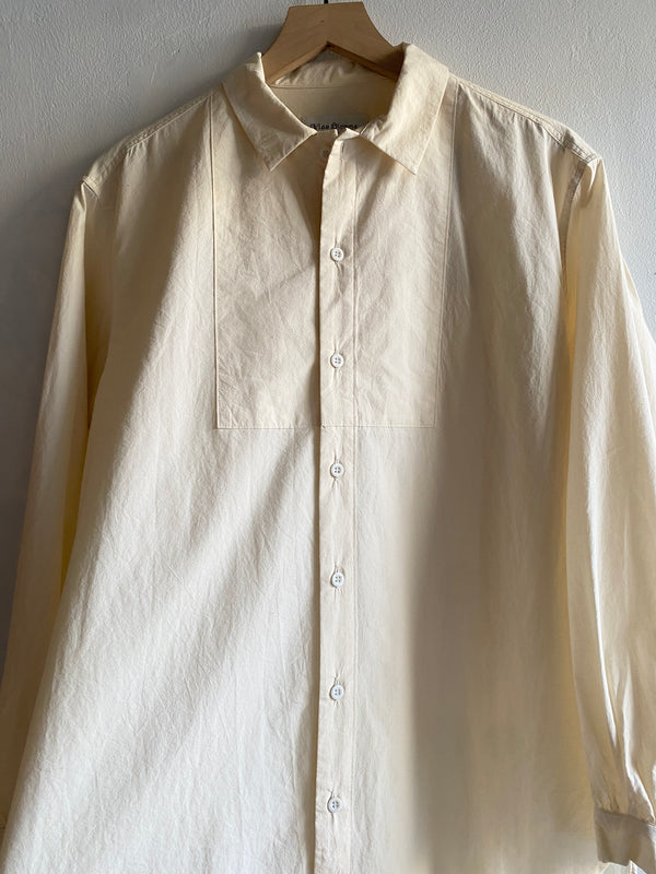 Long Sleeve Cotton Hemp Shirt, Ecru