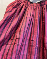 Astrid Silk Blouse in Dusty Pink and Indigo Stripes