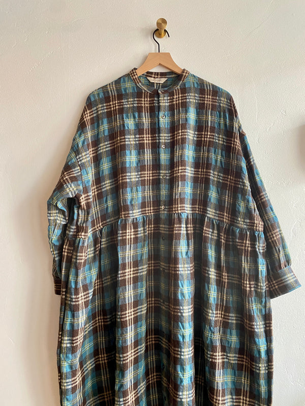 Woven Wool-Cotton Washer Tartan Dress