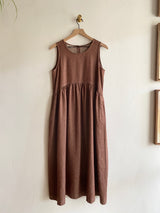 Woven Cotton-Linen Denim Dress