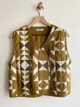 Woven Cotton Quilted Print Vest