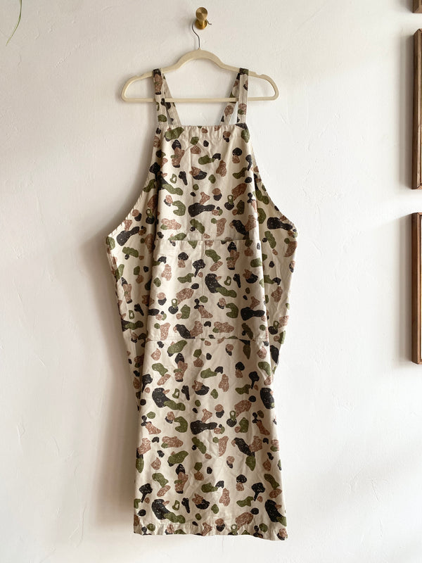 Woven Cotton Camo Apron Dress