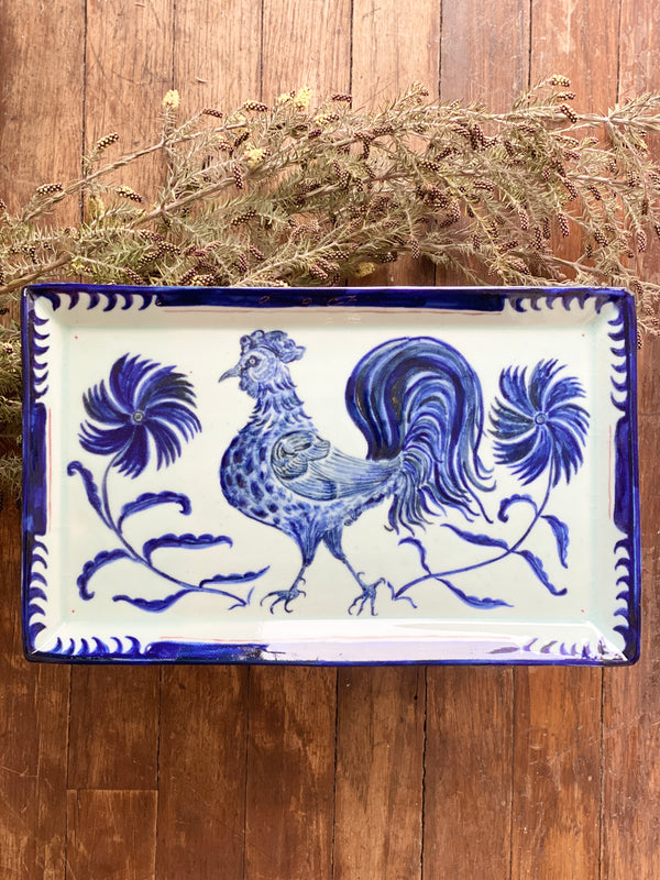 The Square Serving Dish, Rooster