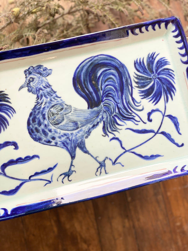 The Square Serving Dish, Rooster
