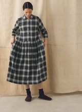 Check Cotton Cashmere Shirt Dress