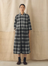 Check Cotton Cashmere Shirt Dress