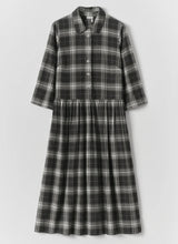 Check Cotton Cashmere Shirt Dress