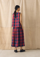 Gingham Check Linen Tank