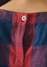 Gingham Check Linen Tank