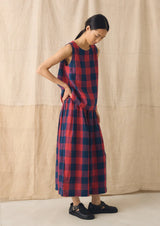 Gingham Check Linen Tank