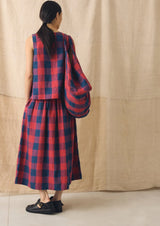 Gingham Linen Check Skirt