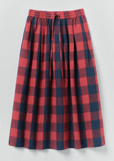 Gingham Linen Check Skirt