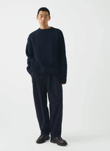 Finn Donegal Wool Sweater In Navy